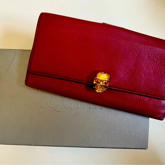 Alexander McQueen Handbags - Alexander McQueen Long Bi-Fold Skull Wallet